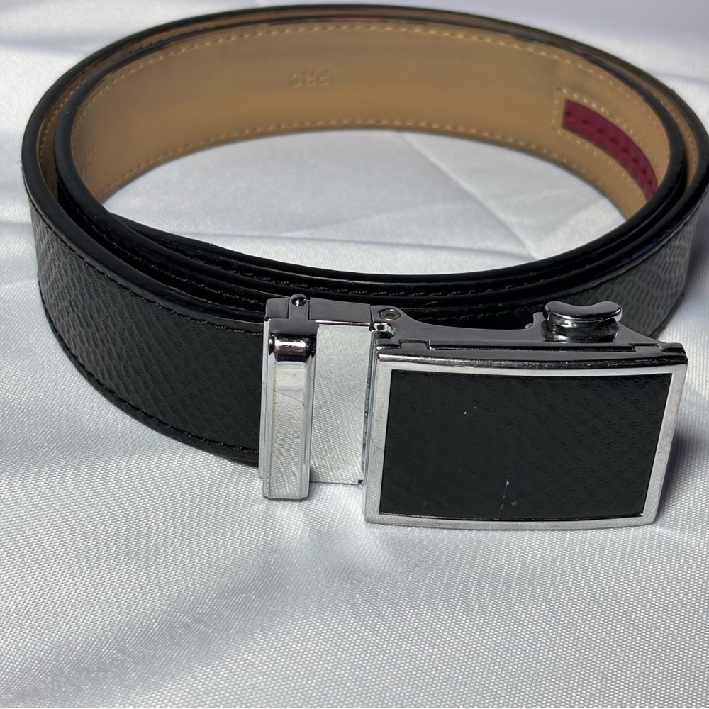 NEXBELT Men’s Go-In Black Genuine Leather Ratchet Buckle Belt Custom
